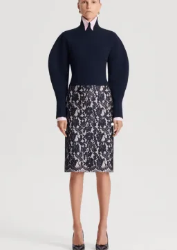 Navy Pink French Lace Set for rent on The Volte - image 1