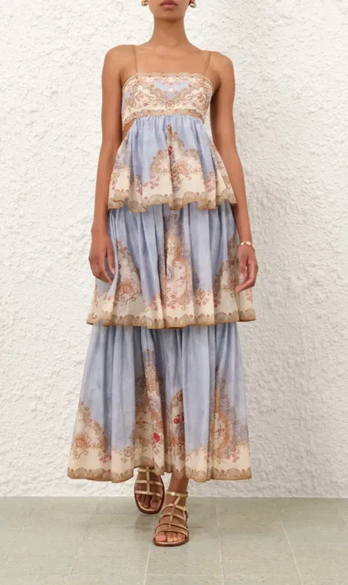 Zimmermann Daylight Tiered Maxi Dress in size 2 (AU10-12) for rent on The Volte - main image