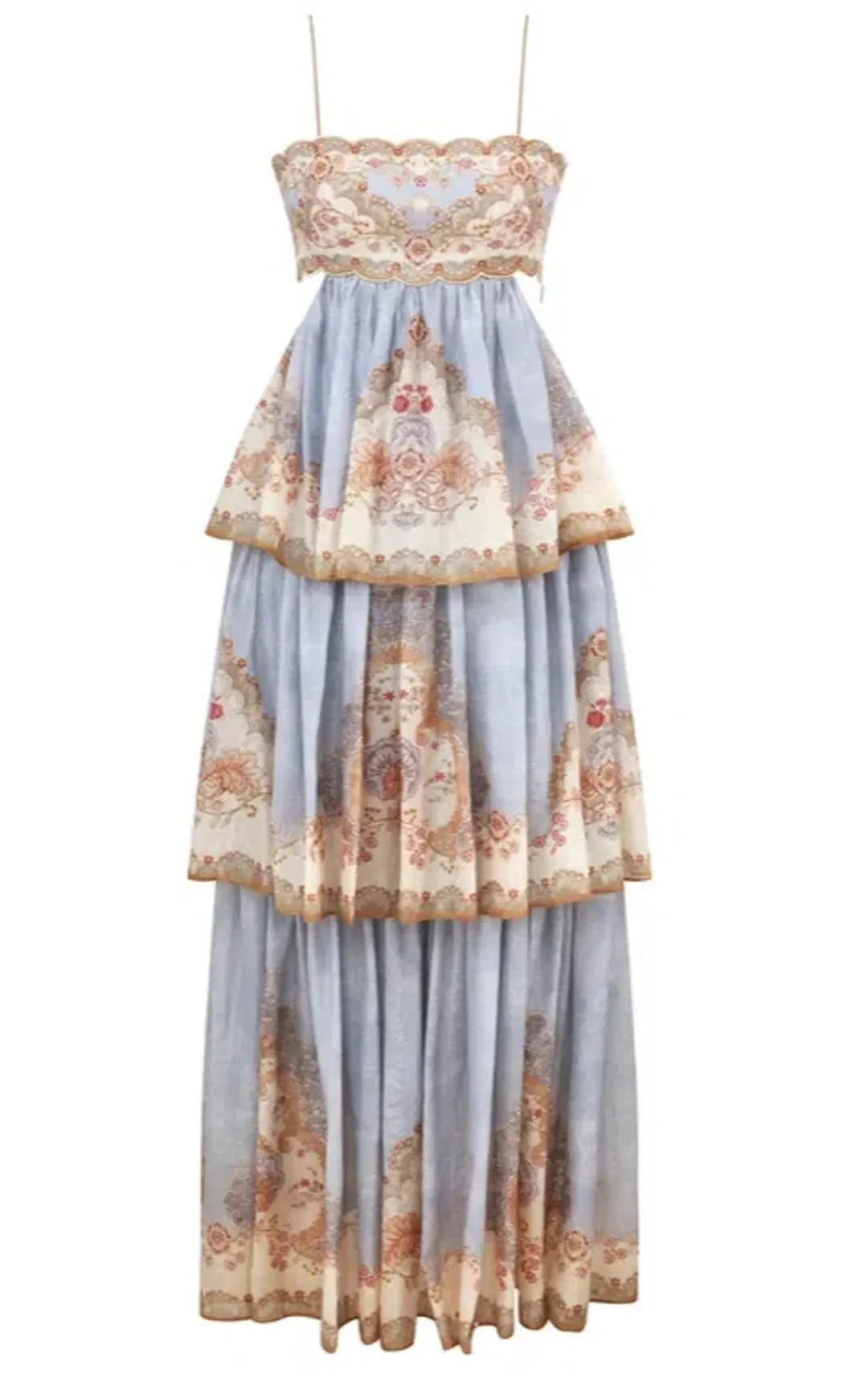 Zimmermann Daylight Tiered Maxi Dress in size 2 (AU10-12) for rent on The Volte - main image