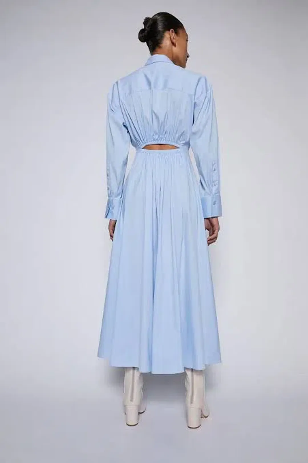 Cut Out Shirt Dress Sky Blue for rent on The Volte - main image