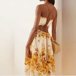 Zimmermann Aliane Scallop Midi Dress Amber Floral Size 8 for rent on The Volte - image 3
