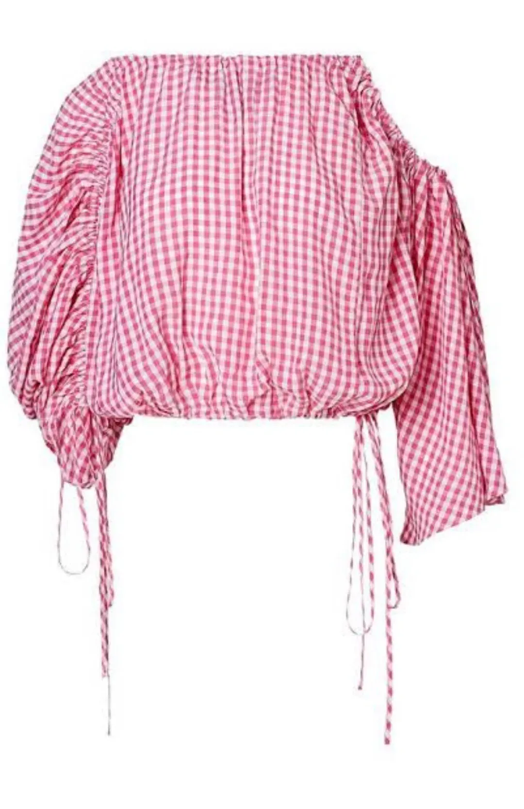 Raspberry Gingham Drawcord Set for rent on The Volte - main image