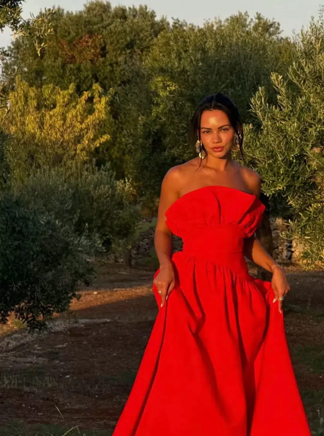 ELLIATT LAUREL SLEEVELESS MAXI DRESS IN RED SIZE 10 for rent on The Volte - main image