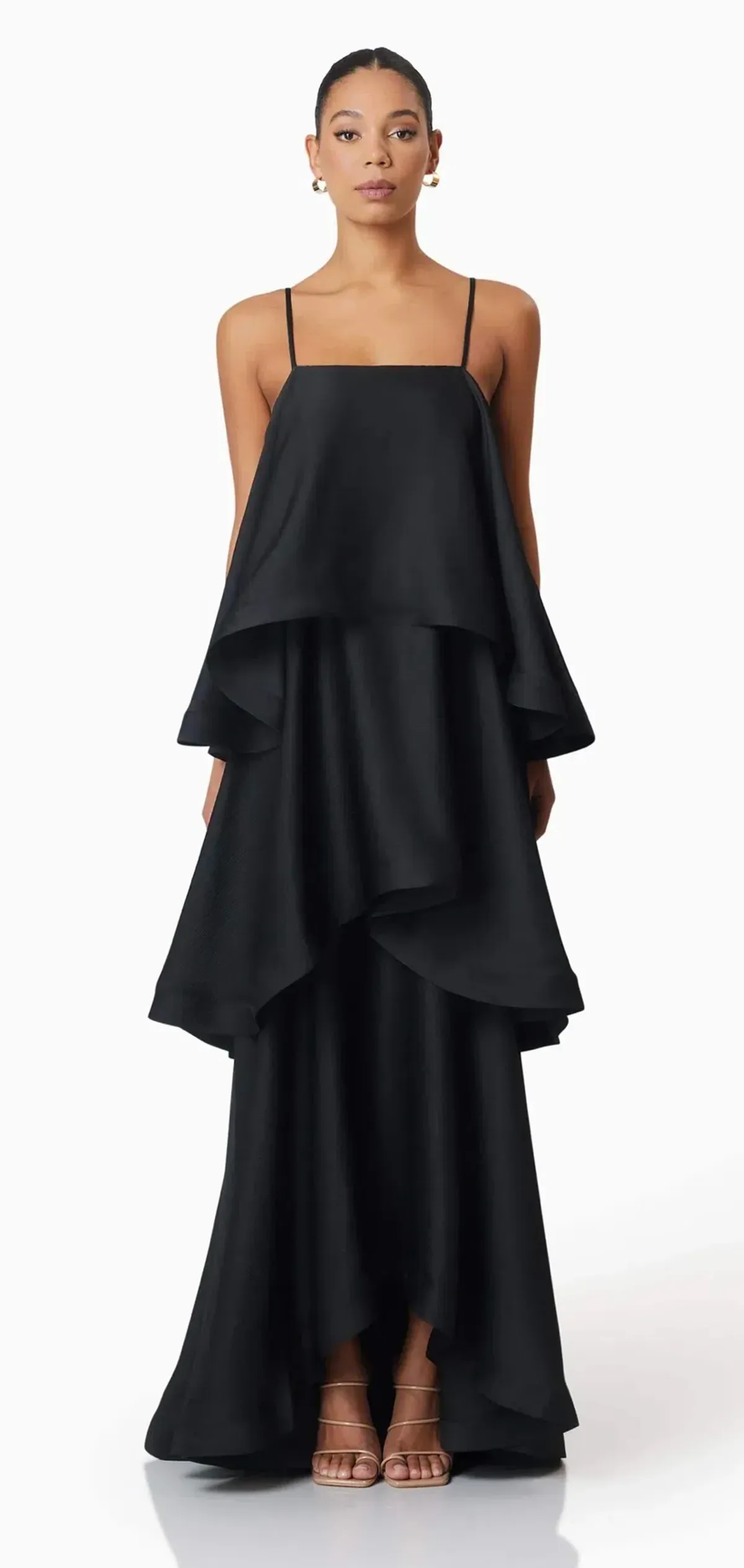 ElliattTilly Tiered Maxi Dress in Black Size XS/6-8 for rent on The Volte - main image