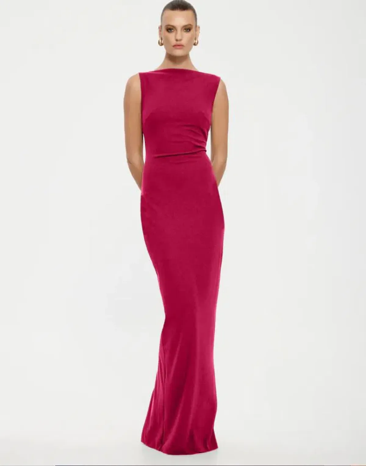 Effie Kats Verona Gown in Raspberry Size XS/6 for rent on The Volte - main image