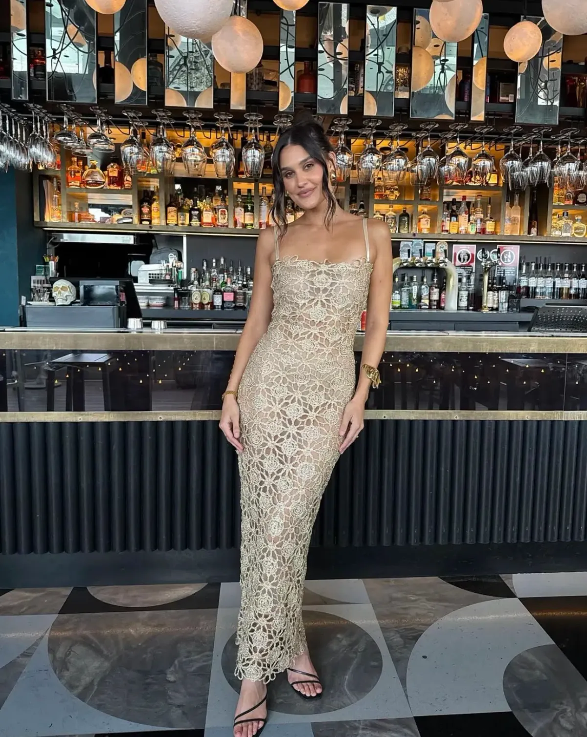 KENDRA DRESS | GOLD for rent on The Volte - main image