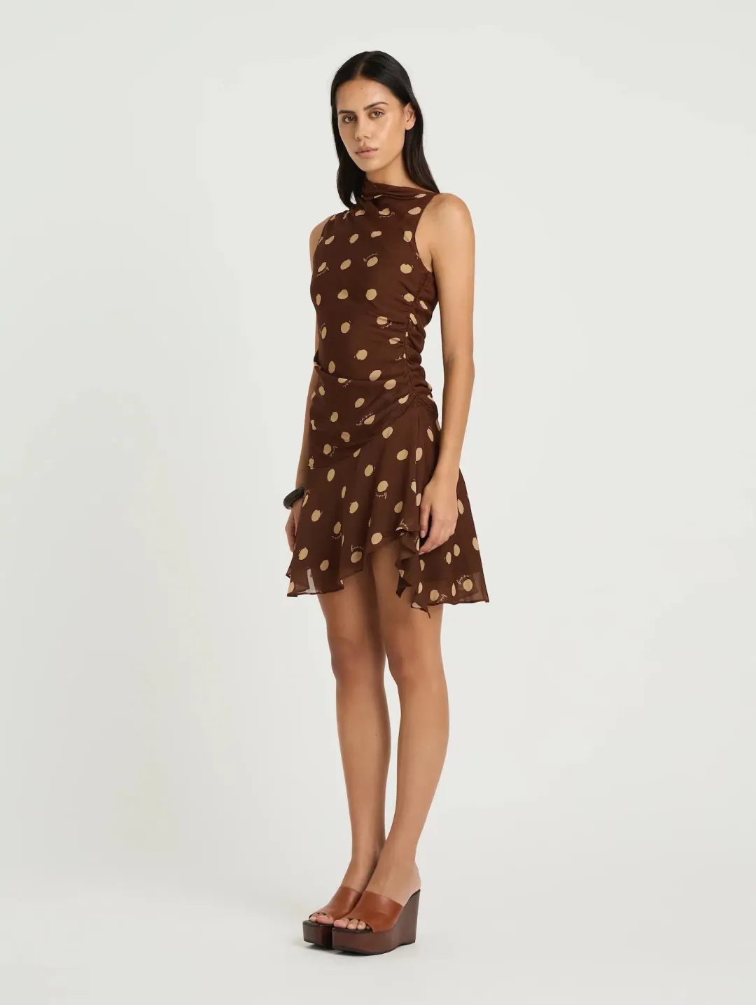 Benni Dario Asym Mini / Brown Polka / Size 12 for rent on The Volte - main image