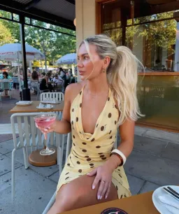 Benni Harlow Halter Dress / Yellow polka / Size 12 for rent on The Volte - image 1