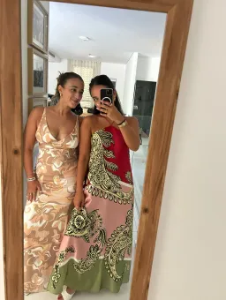 Scanlan Theodore Silk Harrow Print Dress, size 6 for rent on The Volte - image 3