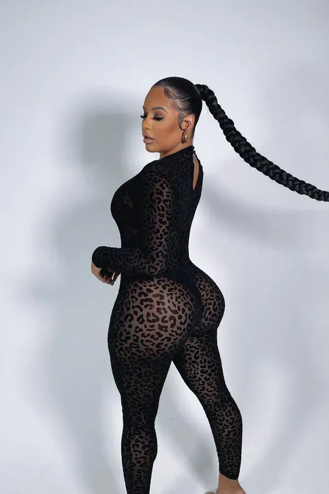 Animal Instinct Mesh Bodystocking - Black for rent on The Volte - main image