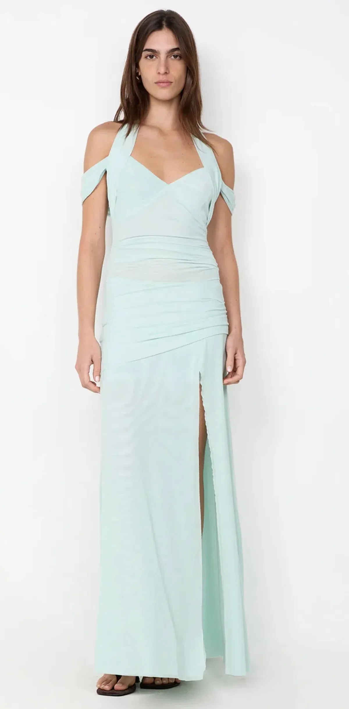 Bec & Bridge Winnie Halter Maxi Dress Spearmint Size 14 for rent on The Volte - main image
