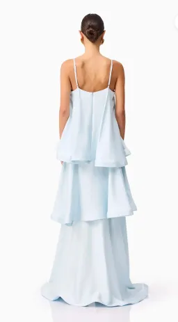 Elliatt Tilly Tiered Maxi Dress in Blue Sz M/10-12 for rent on The Volte - image 3