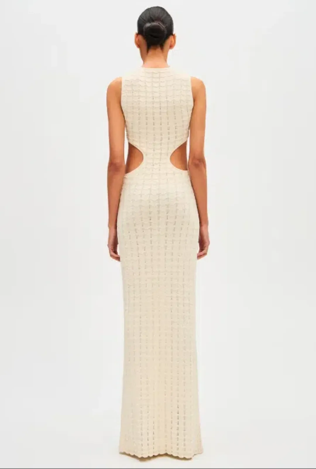 Misha Beige Esther Knit Maxi Dress - M for rent on The Volte - main image