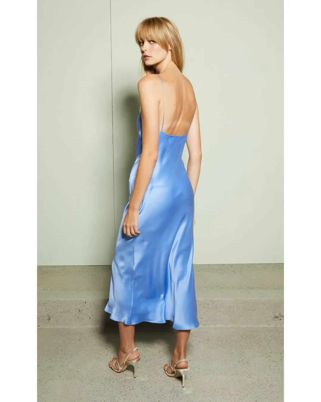 Bec & Bridge Classic Midi Dress Blue Size AU 6 for rent on The Volte - main image