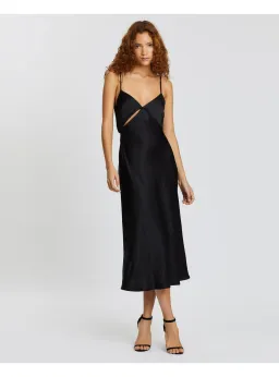 Bec & Bridge Mila Midi Dress Black Size AU 6 for rent on The Volte - image 1