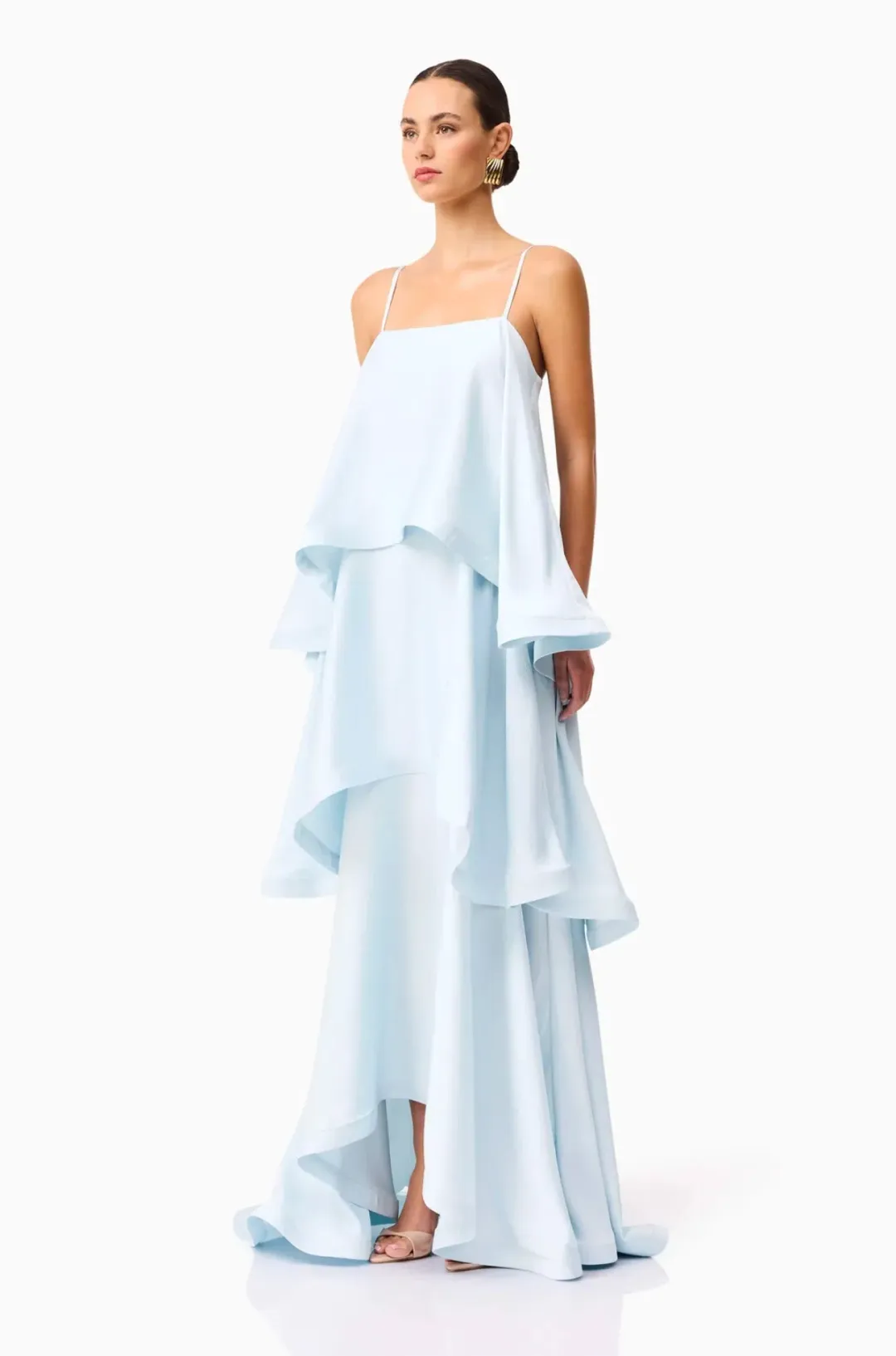 Elliatt Tilly Tiered Maxi Dress in Blue Size S / AU 8 for rent on The Volte - main image