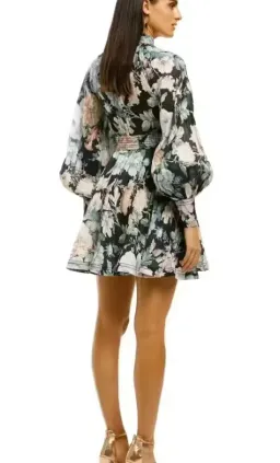ZIMMERMANN VERITY ROULEAU SHORT DRESS FLORAL Size 8 for rent on The Volte - image 3