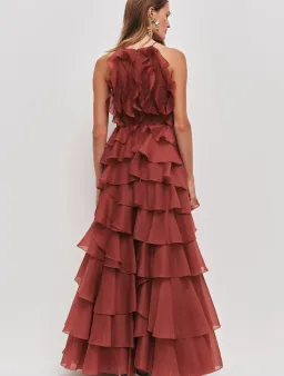 Aje Cleo Gown Size 14 Rust for rent on The Volte - image 3