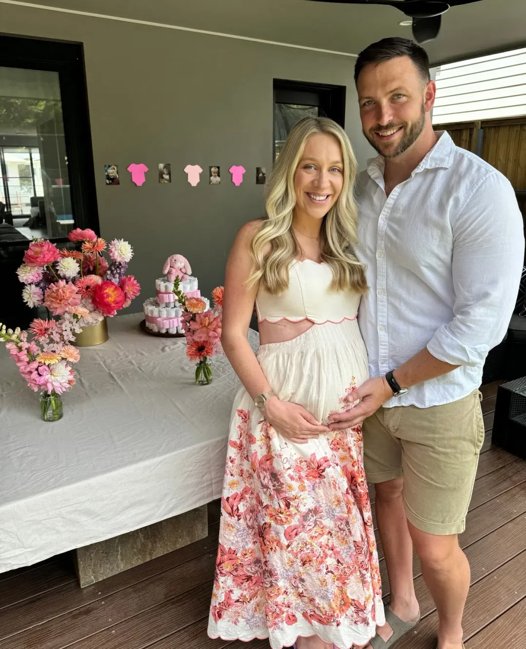 Zimmermann Devi Scallop Midi Dress in Cream Floral Size 4 / AU 16 for rent on The Volte - main image