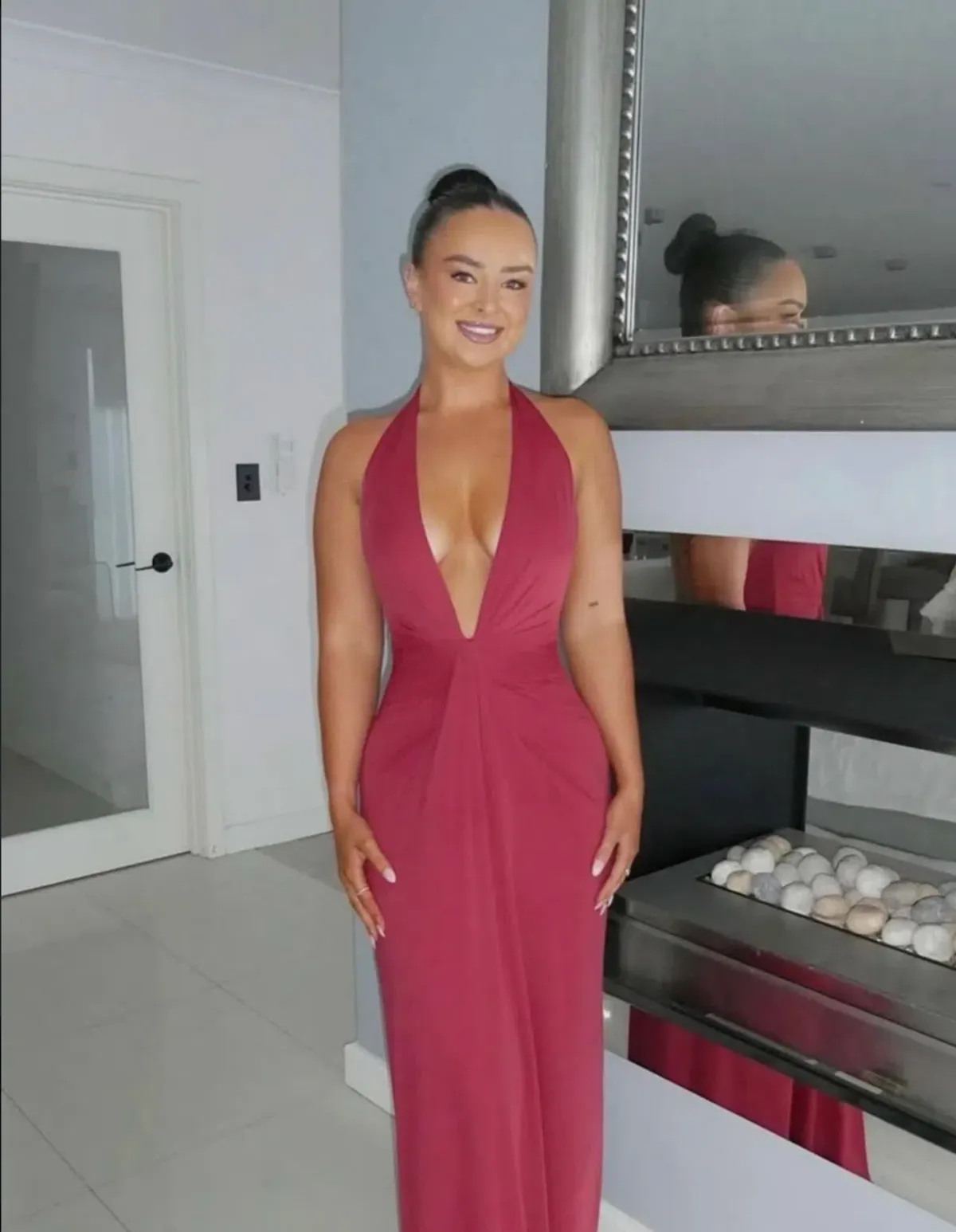 Bec and Bridge Susie Plunge Maxi Dress in Size 8 for rent on The Volte - main image