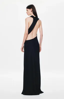 MISHA THE ‘HARLOW’ SATIN DRESS BLACK SIZE S/8 for rent on The Volte - image 4