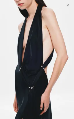 MISHA THE ‘HARLOW’ SATIN DRESS BLACK SIZE S/8 for rent on The Volte - image 2