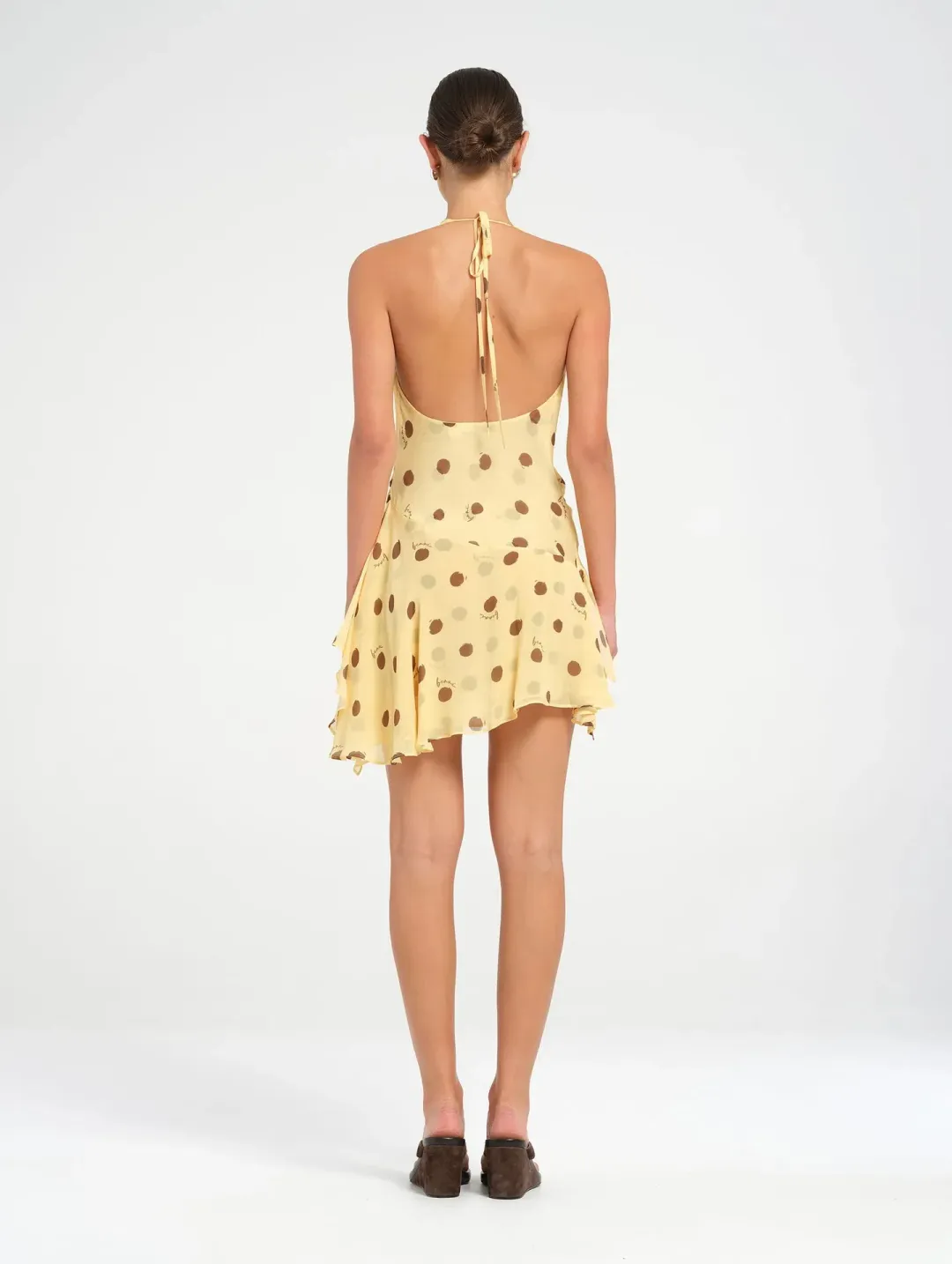 Benni Harlow Halter Dress in Butter Spot Size 12 for rent on The Volte - main image