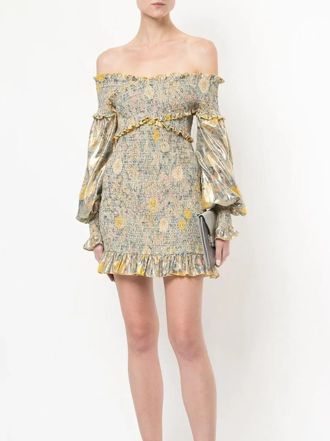 Alice McCall Higher Love Dress Gold Bloom Size 12 for rent on The Volte - main image