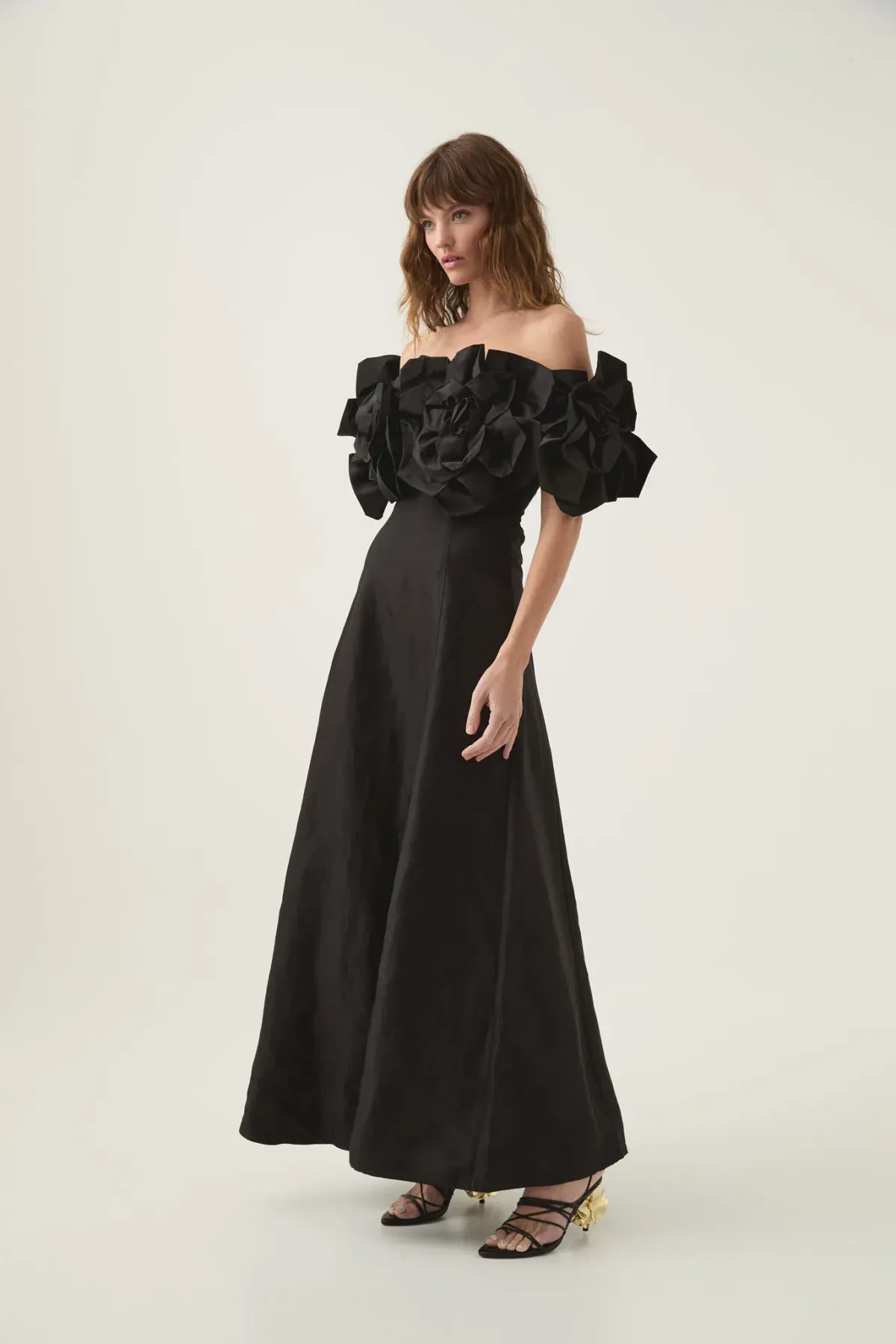 Aje Etta Midi Dress size 12 Black for rent on The Volte - main image