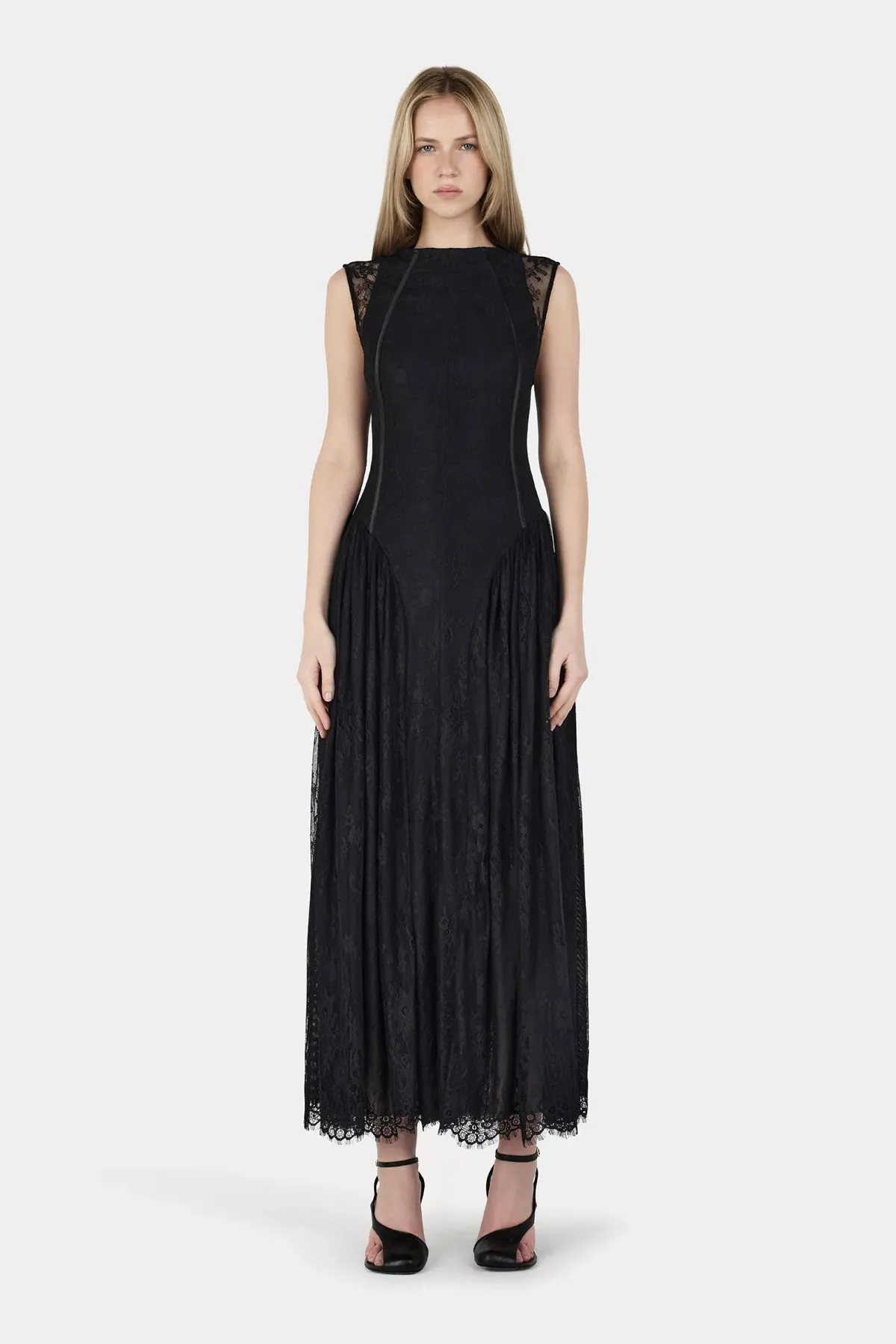 Hansen And Gretel Juliette Lace Dress Black Size 8 for rent on The Volte - main image