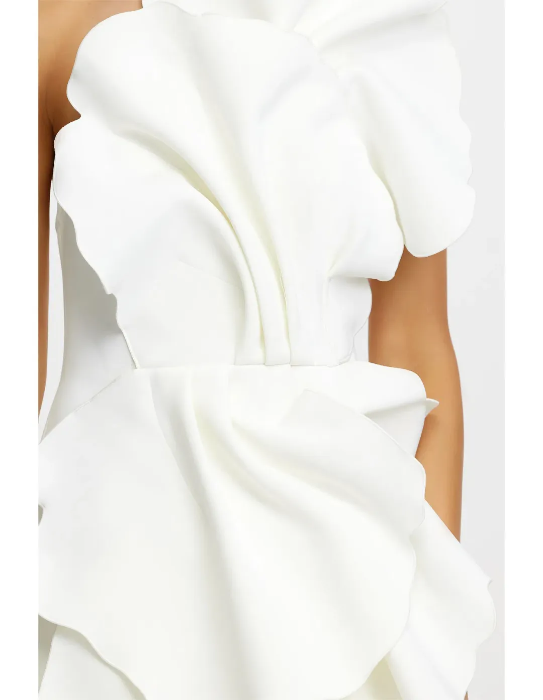 Acler Oake Mini Dress Ivory / White Size 10 for rent on The Volte - main image