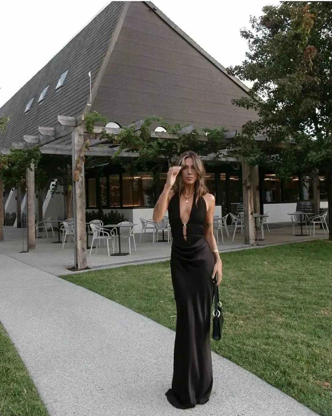 Misha THE 'CELINE' SATIN DRESS for rent on The Volte - main image