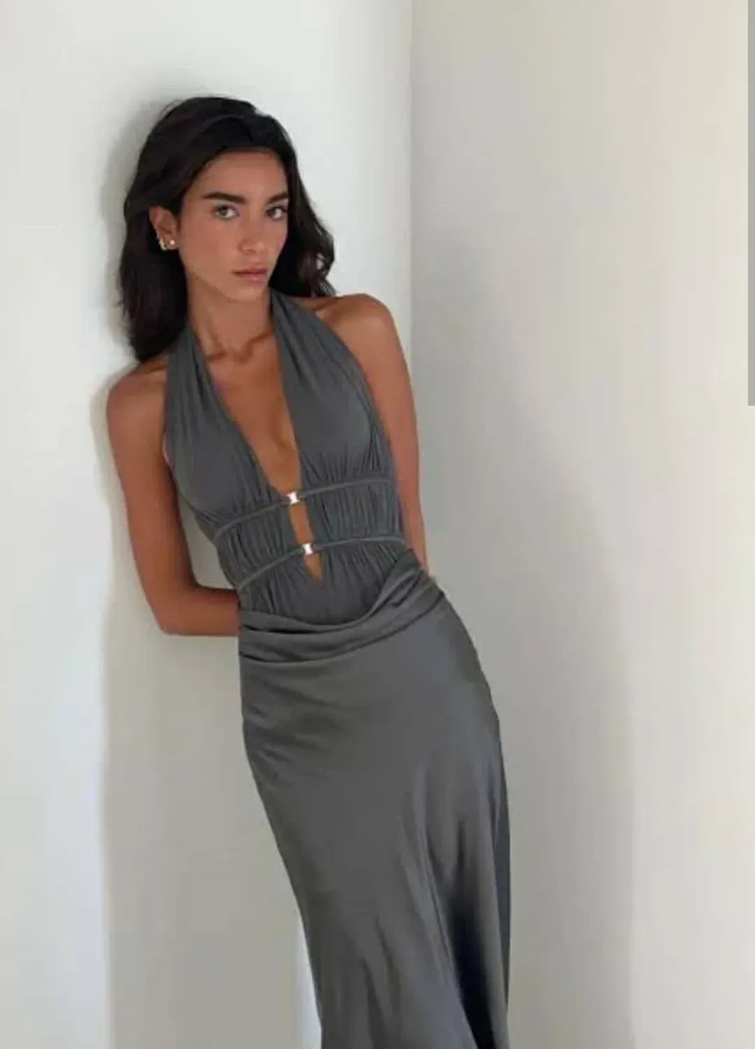 Misha THE 'CELINE' SATIN DRESS for rent on The Volte - main image