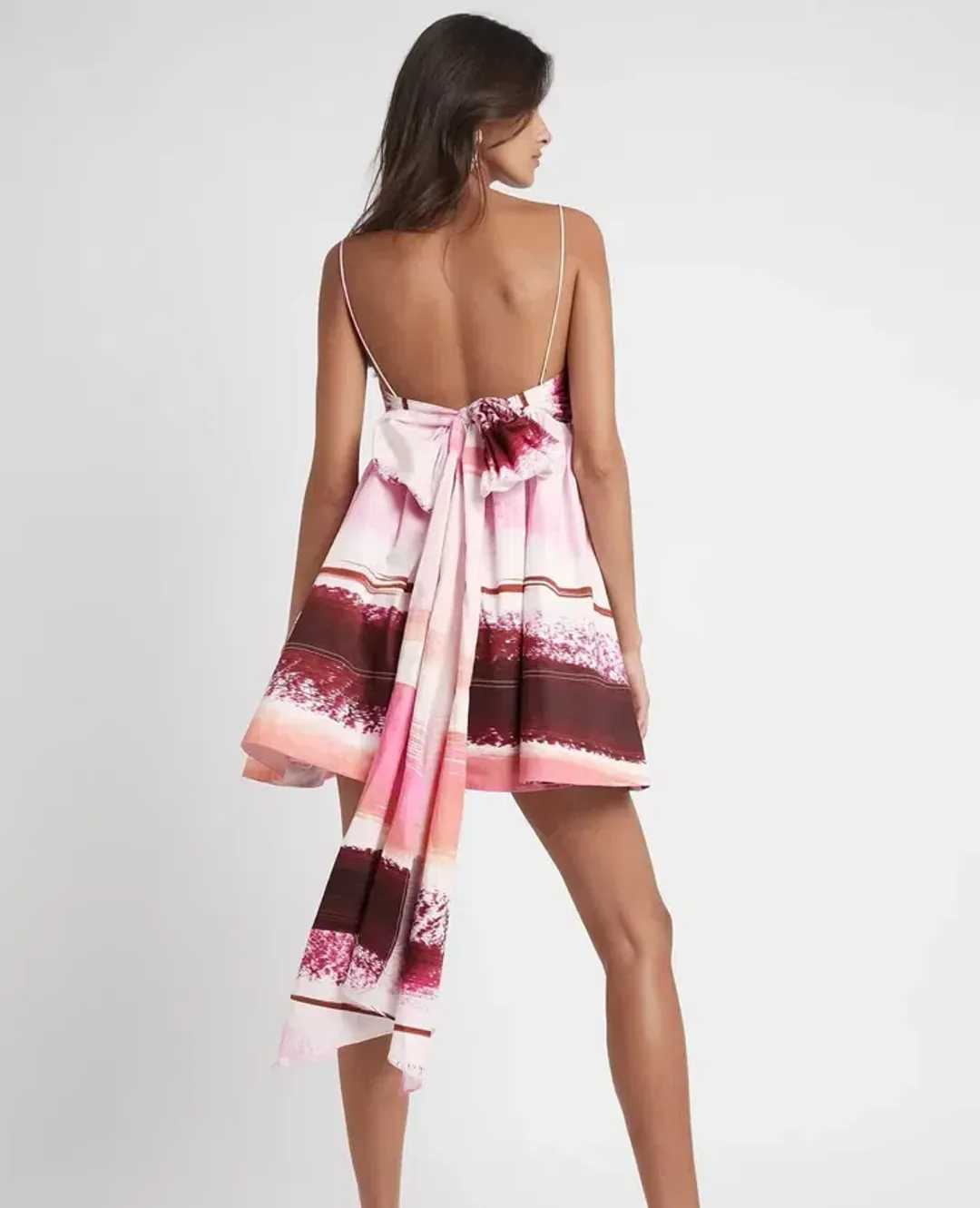 AJE Kasbah Mini Dress in Sunset Stripe Size 4 for rent on The Volte - main image