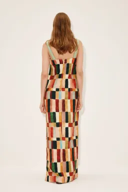 Alemais Marjorelle Midi Dress Multi Size AU 6 for rent on The Volte - image 2