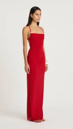 Benni Andy Beaded maxi Dress in Red Size 8 for rent on The Volte - image 3