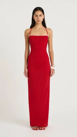 Benni Andy Beaded Maxi Dress in Red Size 10  for rent on The Volte - image 4