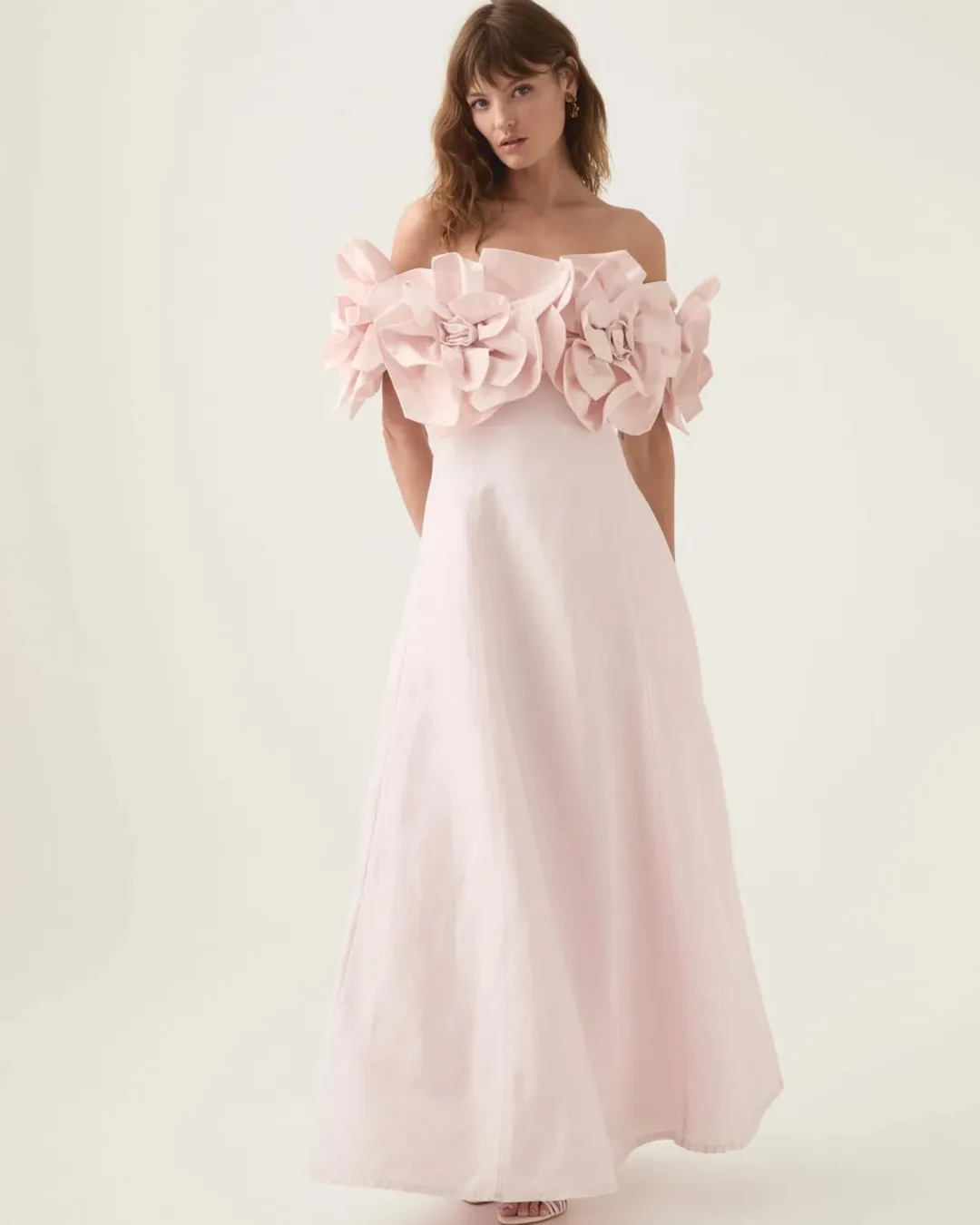 Aje Etta Midi Dress Pastel Pink Size 12 for rent on The Volte - main image