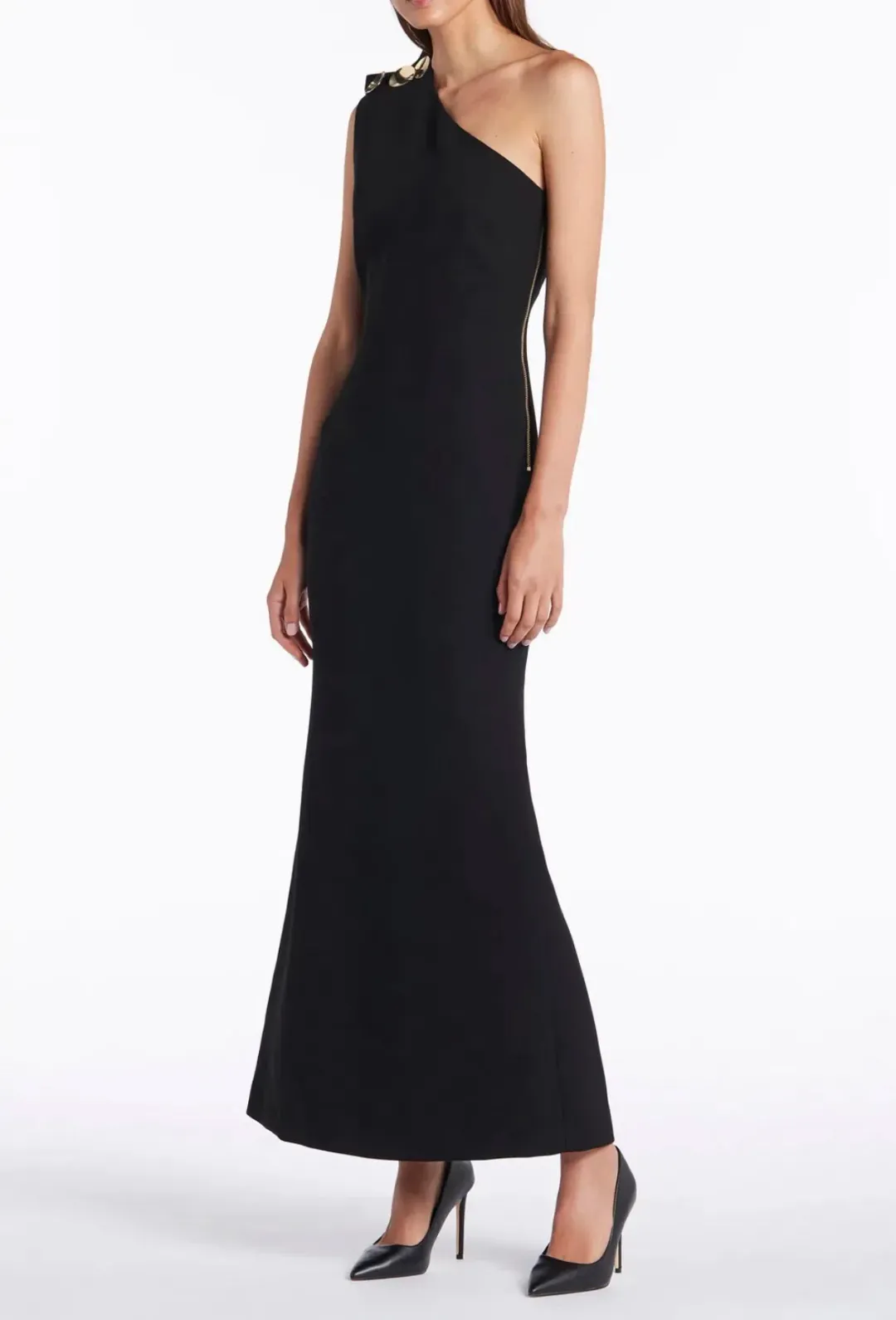 Carla Zampatti Diana Gown Black size 12 for rent on The Volte - main image