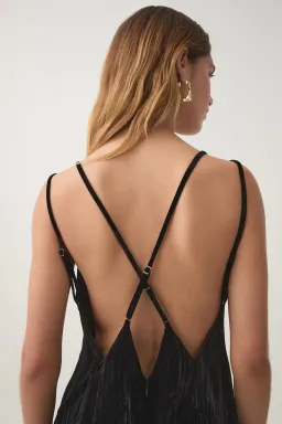 AJE Moonbow Velvet Maxi Dress in Black Size L AU&UK 12  for rent on The Volte - image 4