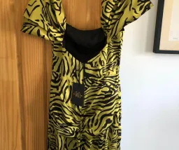 De la Vali - Alma tiger silk satin dress Size 8. RRP $600 for rent on The Volte - image 2