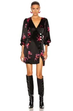 Ganni Crystal Button Floral Mini Dress Size AU 8 / S for rent on The Volte - image 3