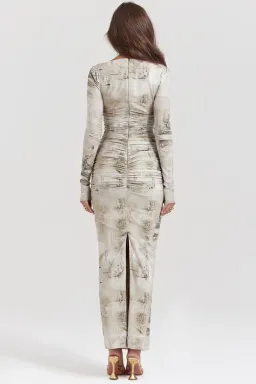 House of CB Lanetta Sage Print Maxi Dress Size AU 6 / XS for rent on The Volte - image 5