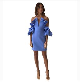 Acler Hitching Mini Dress Blue Size 8 for rent on The Volte - image 4