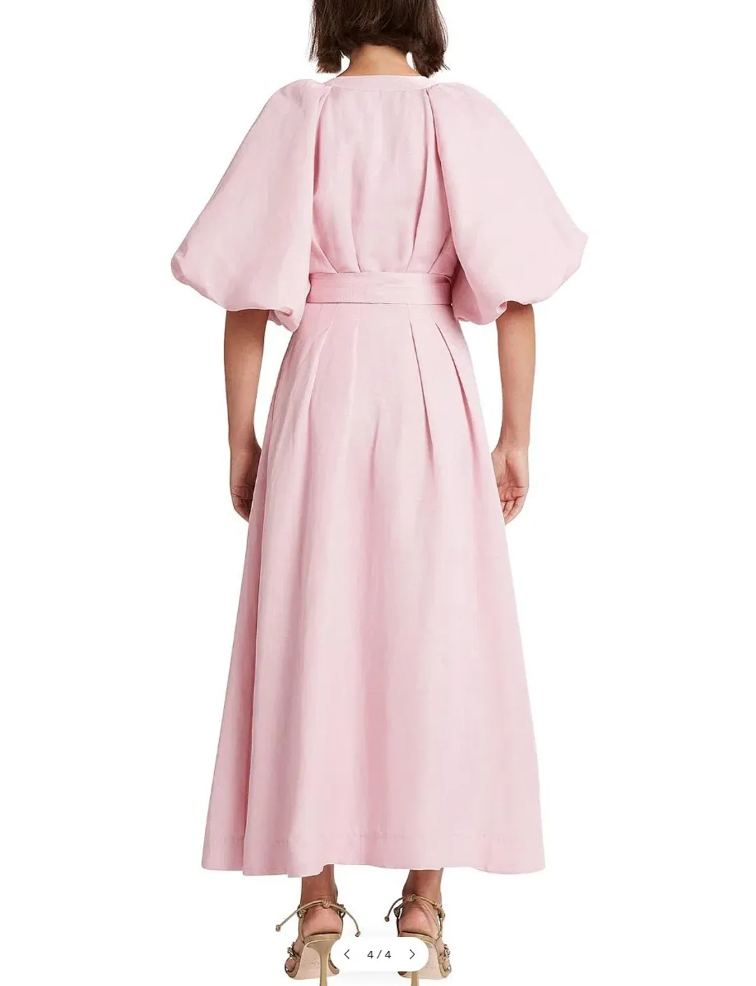 Aje Evermore Midi Dress Rose Pink Size 14 for rent on The Volte - main image