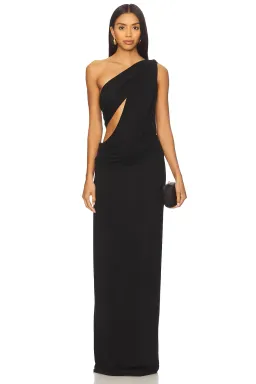 MISHA THE SOLSTICE CUPRO DRESS in BLACK SIZE S / 8 AU for rent on The Volte - image 4