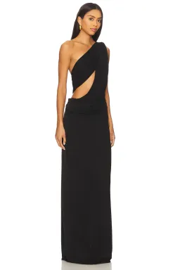 MISHA THE SOLSTICE CUPRO DRESS in BLACK SIZE S / 8 AU for rent on The Volte - image 5