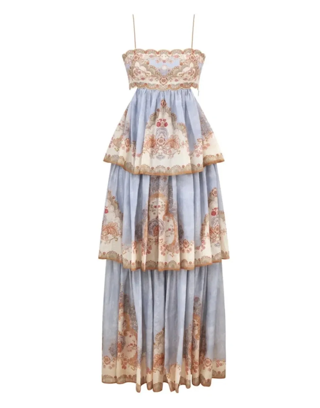 ZIMMERMANN DAYLIGHT TIERED MAXI DRESS 12 for rent on The Volte - main image