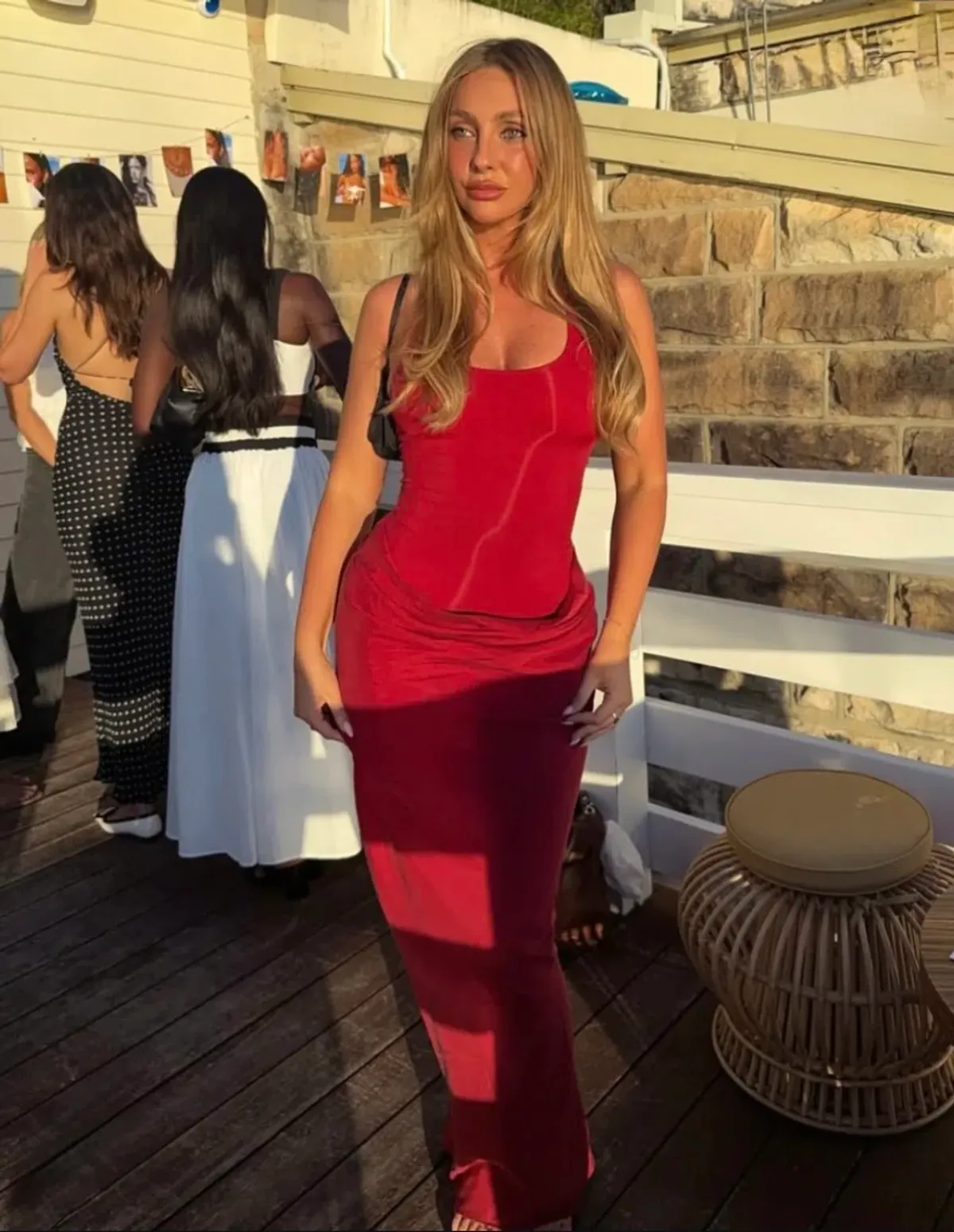 Benni Jade Maxi Dress Red Size 8 for rent on The Volte - main image