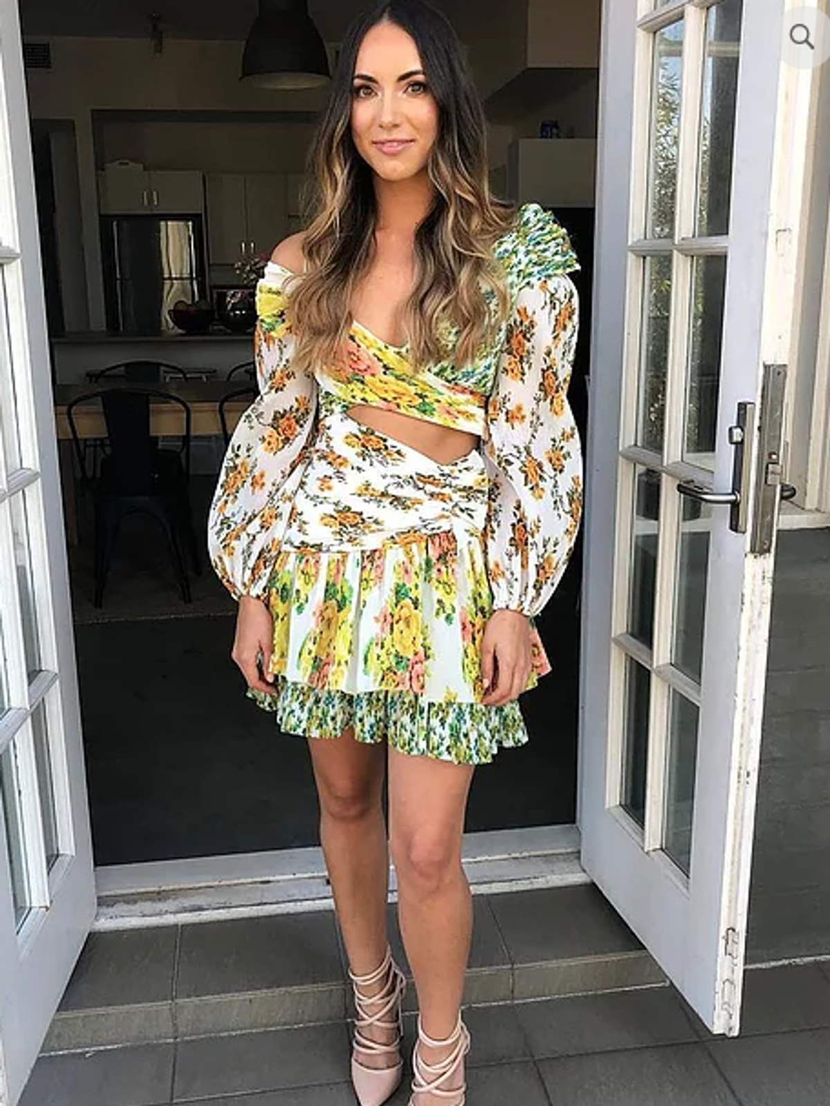 Zimmerman Golden Surfer Dress Multi Size 1 for rent on The Volte - main image